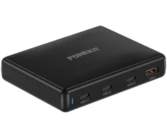 FoneKit GaN PD 140 W verkkovirtalaturi, 3 x USB-C + 1 x USB-A, musta
