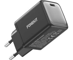 FoneKit GaN PD 45W -verkkovirtalaturi, USB-C, musta