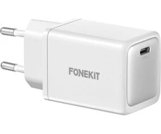 FoneKit GaN PD 45W -verkkovirtalaturi, USB-C, valkoinen
