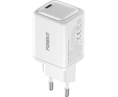 FoneKit GaN PD 45W -verkkovirtalaturi, USB-C, valkoinen
