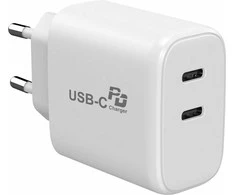 FoneKit GaN PD 65W -verkkovirtalaturi, USB-C + USB-C, valkoinen