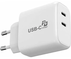 FoneKit GaN PD 65W -verkkovirtalaturi, USB-C + USB-C, valkoinen