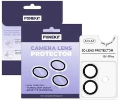 FoneKit kameran linssinsuoja, iPhone 16 / 16 Plus, läpinäkyvä