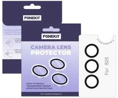 FoneKit kameran linssinsuoja, Samsung Galaxy S25, läpinäkyvä