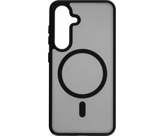 Dėklas FoneKit Magneettinen Soft Touch -suojakuori, Samsung Galaxy S25, musta/harmaa