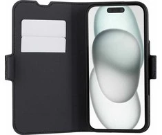 Dėklas FoneKit MagSafe-yhteensopiva BookCase -suojakotelo, iPhone 16, musta