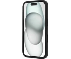 Dėklas Adler FoneKit MagSafe-yhteensopiva Liquid Silicone -suojakuori, iPhone 16, musta