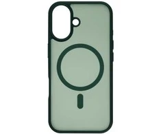 Dėklas FoneKit MagSafe-yhteensopiva Soft Touch suojakuori, iPhone 17, tummanvihreä