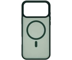 Dėklas FoneKit MagSafe-yhteensopiva Soft Touch suojakuori, iPhone 17 Pro, tummanvihreä