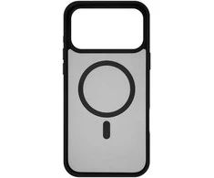 Dėklas FoneKit MagSafe-yhteensopiva Soft Touch suojakuori, iPhone 17 Pro, musta/harmaa
