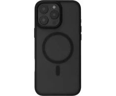 Dėklas FoneKit MagSafe-yhteensopiva Soft Touch -suojakuori, iPhone 16 Pro, musta/harmaa