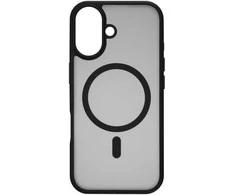 Dėklas FoneKit MagSafe-yhteensopiva Soft Touch suojakuori, iPhone 17, musta/harmaa