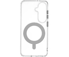Dėklas FoneKit Premium Kickstand MagSafe-yhteensopiva suojakuori jalustalla, Samsung Galaxy S26, läpinäkyvä