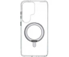 Dėklas FoneKit Premium Kickstand MagSafe-yhteensopiva suojakuori jalustalla, Samsung Galaxy S26 Ultra, läpinäkyvä