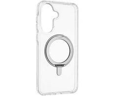 Dėklas FoneKit Premium Kickstand MagSafe-yhteensopiva suojakuori jalustalla, Samsung Galaxy A57, läpinäkyvä