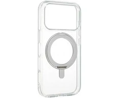 Dėklas FoneKit Premium Kickstand MagSafe-yhteensopiva suojakuori jalustalla, iPhone 17 Pro Max, läpinäkyvä