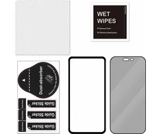 FoneKit Privacy+ viso dangčio grūdintas stiklas, iPhone 16 Pro, juodas