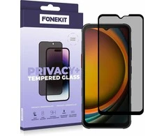 FoneKit Privacy+ viso dangčio grūdintas stiklas, Samsung Galaxy Xcover7, juodas