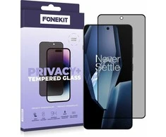FoneKit Privacy+ viso dangčio grūdintas stiklas, OnePlus 13R, juodas
