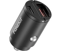 FoneKit Travel PD 30W, USB-A + USB-C -automatika