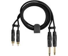 Fuj:tech 2 x 6,3 mm uros – 2 x RCA uros audiokaapeli, 3 m, musta