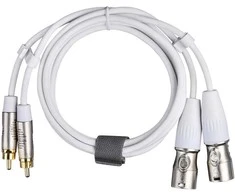 Fuj:tech 2 x RCA uros – 2 x XLR uros audiokaapeli, 7 m, valkoinen