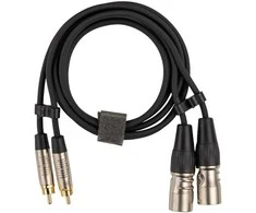 Fuj:tech 2 x RCA uros – 2 x XLR uros audiokaapeli, 7 m, musta