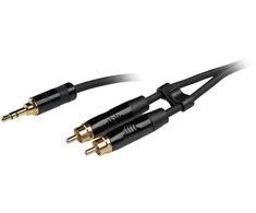 Fuj:tech 3,5 mm TRS uros – 2 x RCA uros adapterikaapeli, 7 m, musta