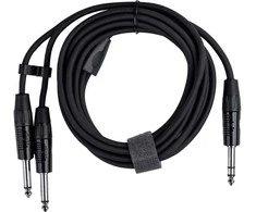 Fuj:tech 6,3 mm TRS uros – 2 x 6,3 mm TS uros Y-adapterikaapeli, 3 m