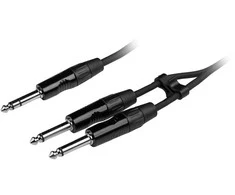Fuj:tech 6,3 mm TRS uros – 2 x 6,3 mm TS uros Y-adapterikaapeli, 3 m