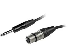 Fuj:tech 6,3 mm TRS uros – XLR naaras signaalikaapeli, 7 m, musta