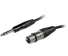 Fuj:tech 6,3 mm TRS uros – XLR naaras signaalikaapeli, 2 m, musta