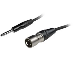 Fuj:tech 6,3 mm TRS – XLR uros signaalikaapeli, 7 m, musta