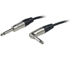 Fuj:tech 6,3 mm TS – 6,3 mm TS instrumenttikaapeli suoralla- ja kulmaliittimellä, 5 m
