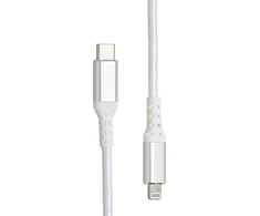 Fuj:tech Lightning - USB-C -kaapeli, 1 m, valkoinen