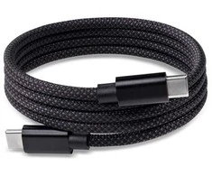 Fuj:tech magneettinen USB-C-kaapeli, 1 m, musta