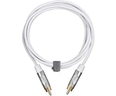 Fuj:tech RCA uros – RCA uros audiokaapeli, 2 m, valkoinen