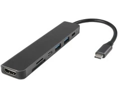 Fuj:tech Slim USB-C Hubi 100 W PD-latauksella, 5 porttia