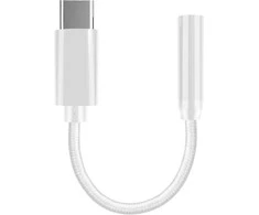 Grizzglass Fuj:tech USB-C - 3.5mm -audioadapteri, valkoinen