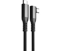 Fuj:tech USB-C 90° - USB-C -kaapeli, 2 m, musta