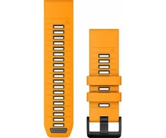 Garmin QuickFit 26mm greitai atsegamas silikoninis dirželis, Oranžinės /Grafito spalvos