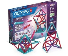 Geomag Glitter Recycled -magneettirakennussarja, 60 osaa