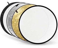 Fotografijos priedas - Godox 5 in 1 reflektorius 110cm auksinis sidabrinis juodas baltas skaidrus