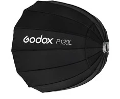 „Godox P120L“ parabolinė šviesdėžė su Bowenso laikikliu, 120 cm