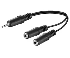 „Goobay“ 3,5 mm kištukas – 2 x 3,5 mm monofoninis laidas, 0,2 m
