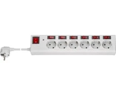 Goobay maitinimo juosta 6 lizdai 1,5 m balta (RB72568)