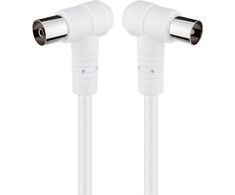 Goobay antenos laidas su kampinėmis jungtimis, 3,5 m, baltas