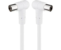 Goobay antenos laidas su kampinėmis jungtimis, 2,5 m, baltas