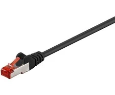 Goobay Kabelis LAN Patchcord CAT 6 S/FTP LSZH Juodas 1,5m