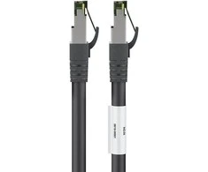 Goobay CAT8.1 S / FTP (PiMF) tinklo kabelis, 3 m, juodas